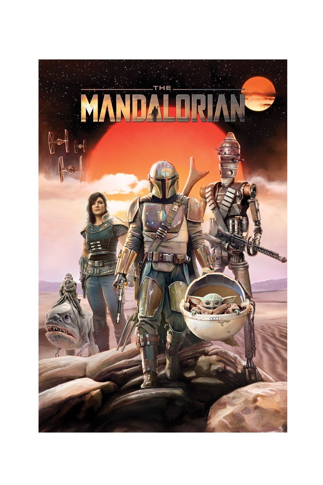The Mandalorian Poster Star Wars 61x91.5cm | 24x36in Large Movie Art Grogu