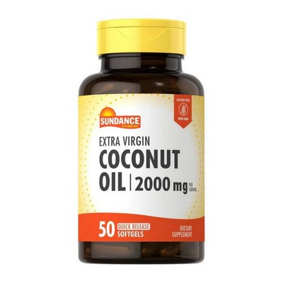 Organic Extra Virgin Coconut Oil 50 Softgels 2000 Mg