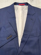 Suitsupply Blazer Mens 44 Blue Vitale Barberis Canonico Wool Silk Linen Sport