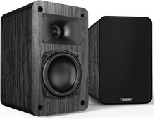Passive Bookshelf Speakers, 2-Way 3.5" Woofer Black