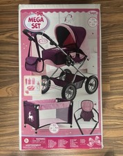 Bayer Design Kombi Puppenwagen Grande Megaset - Reisebett + Zubehör Einhorn lila
