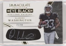 2016 Panini Immaculate Rookie Eye Black 71/99 DeAndre Washington #DW Auto 0c2