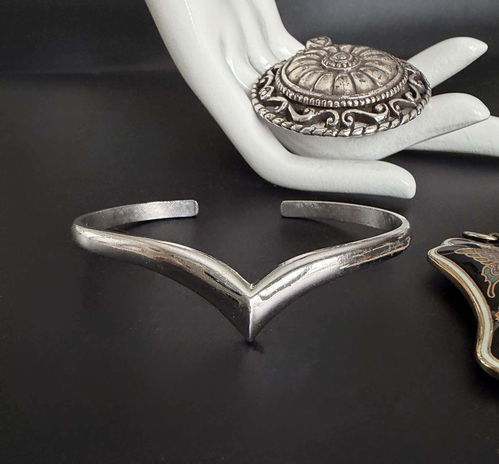 Vintage Brighton Empty Solid Perfume Locket Avon … - image 8