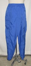 Reebok Women's Wind Track Athletic Pants Nylon Unlined Cerulean Blue Size Small