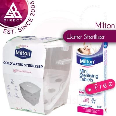 Milton Baby Cold Water Steriliser│Bottle Bucket│with Mini Sterlising Tablet 50Pk
