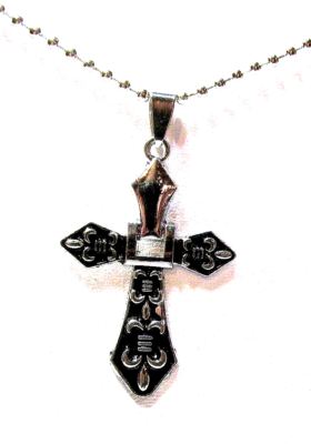 Unisex Silver Tone Cross Pendant 23