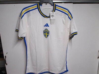 SWEDEN (ADIDAS) AUTHENTIC MENS SOCCER JERSEY (XL) NWT WHITE