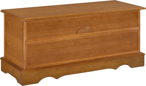 Paula Traditional 40 Inch Wood Bedroom or Kids Room Storage Trunk Cedar Lined Ho