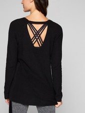 NWT Athleta Darling Sweater- Black SIZE XS 870516 E221