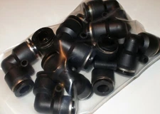 Elbow Fitting 3/8" OD Tube Union, 90-Degree John Guest Quick-Connect, Lot of 10x