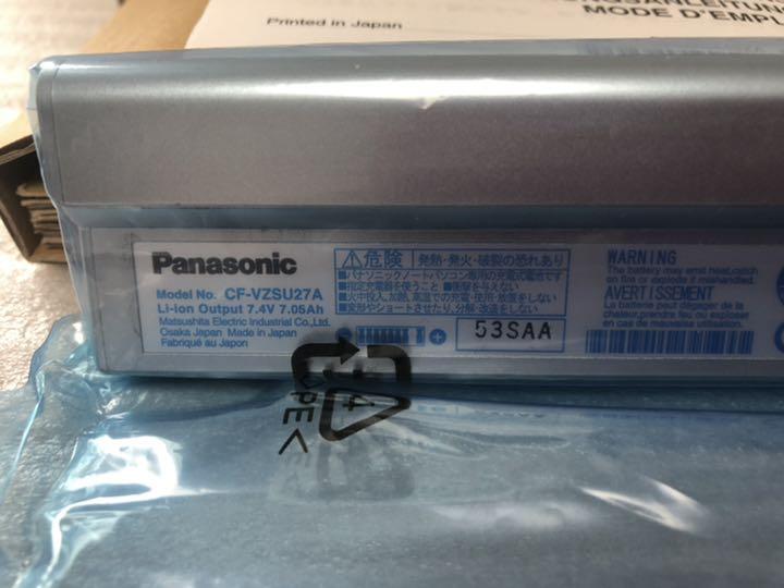 Let‘s Note CF-W2専用バッテリー CF-VZSU27AU Panasonic Battery CF-VZSU27AU for Let's Note CF-W2 New