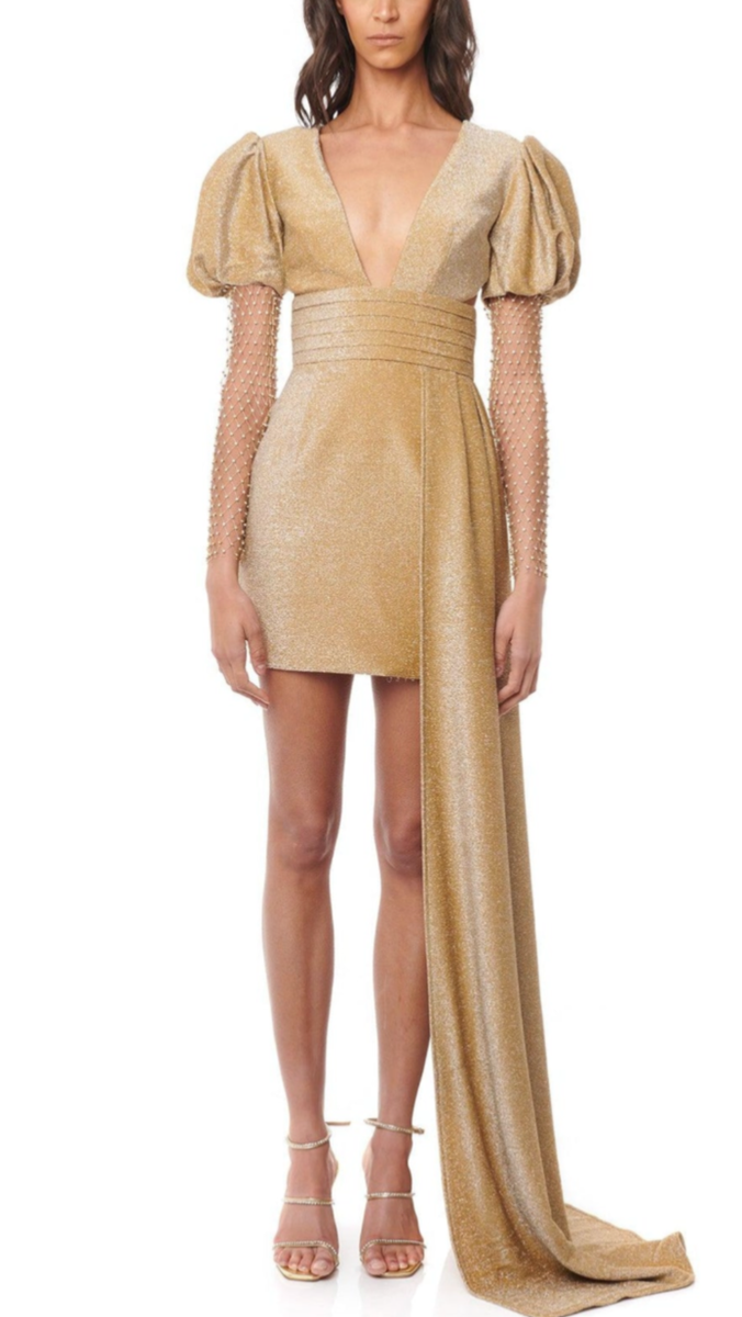 eliya the label gold dress Eliya the label peyton dress – ABC Dress Hire main image 0