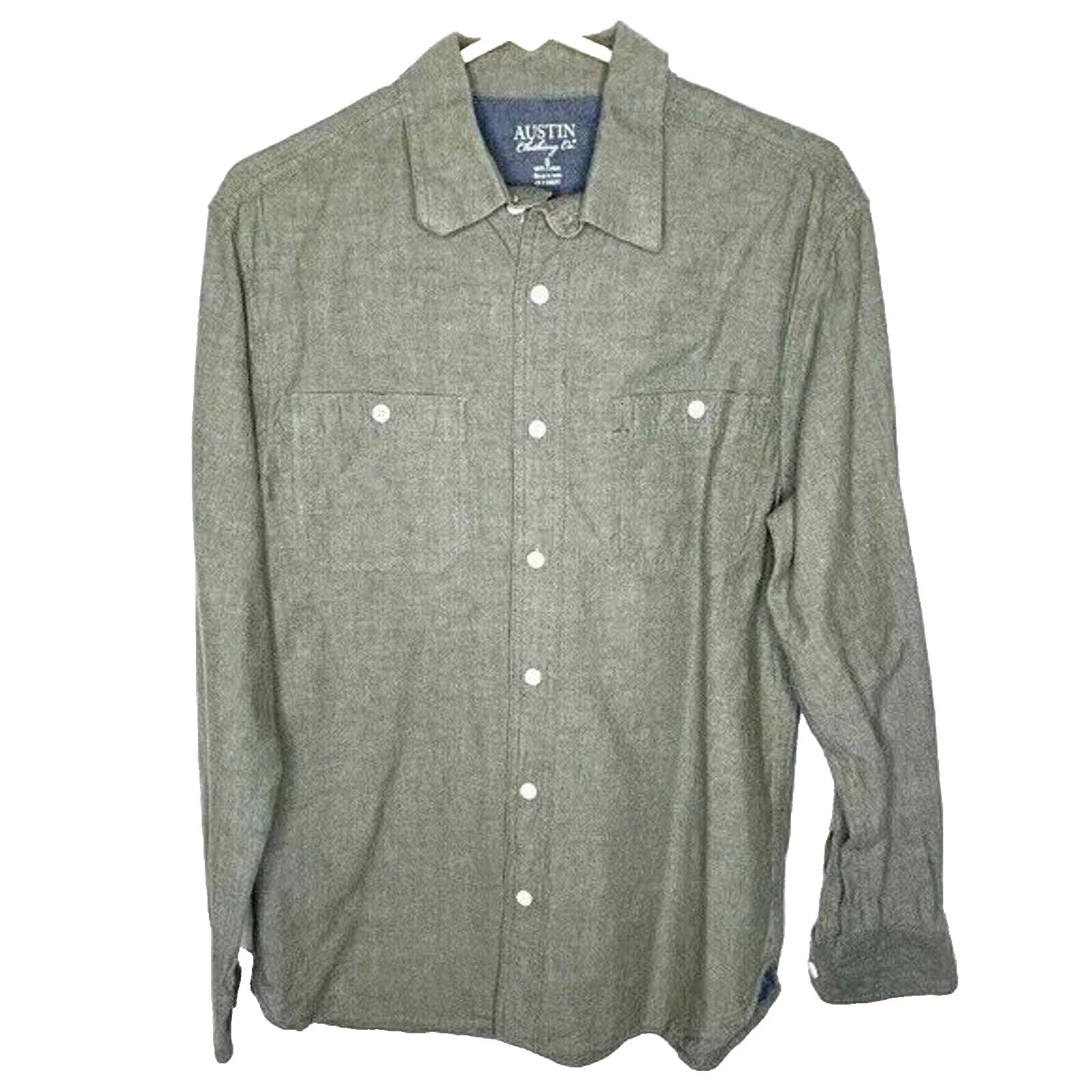 Tamaño Regular Austin Solid Informal Con Botones camisas para hombres