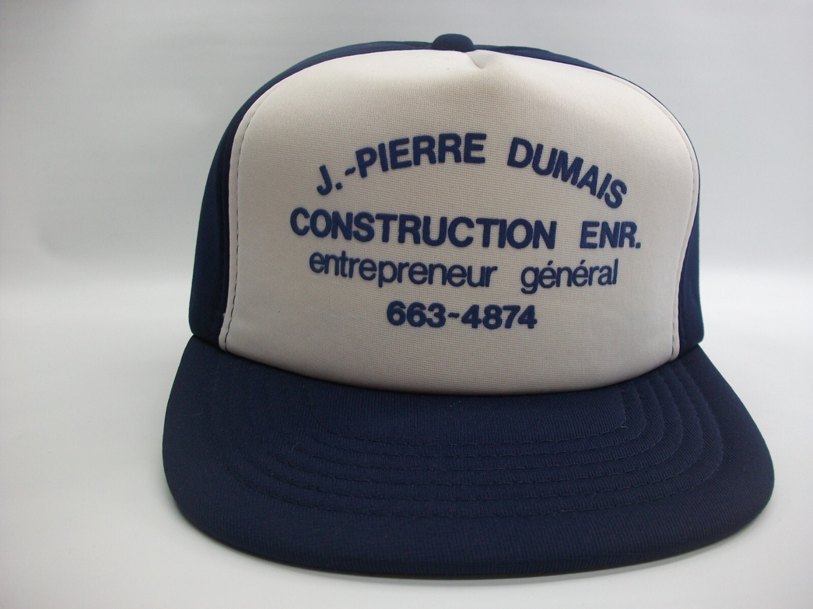 J Pierre Dumais French Francais Hat Vintage Blue Whit… Gem