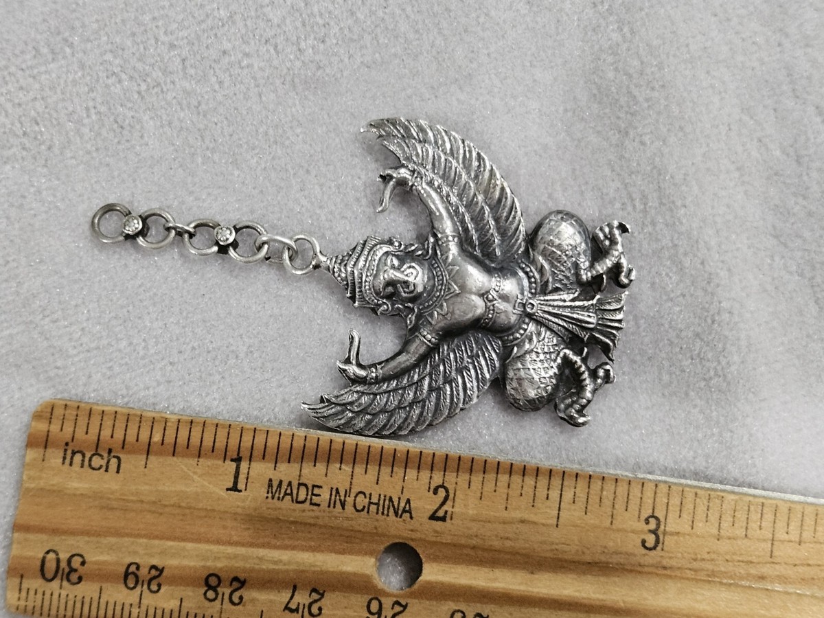 Pendentif Garuda En Argent 925 - Oiseau Mythique, 9 Grammes - Bijou Neuf Avec étiquettes
