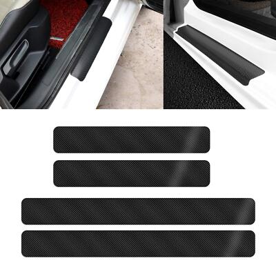 4PCS Carbon Fiber Car Door Plate Sill Scuff Cover Anti Scratch For Honda Accord