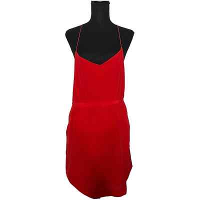 madewell silk starview cami dress Madewell Silk Starview Cami Dress 10 Women’s Red GUC E9840