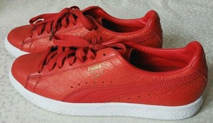 puma clyde dressed red