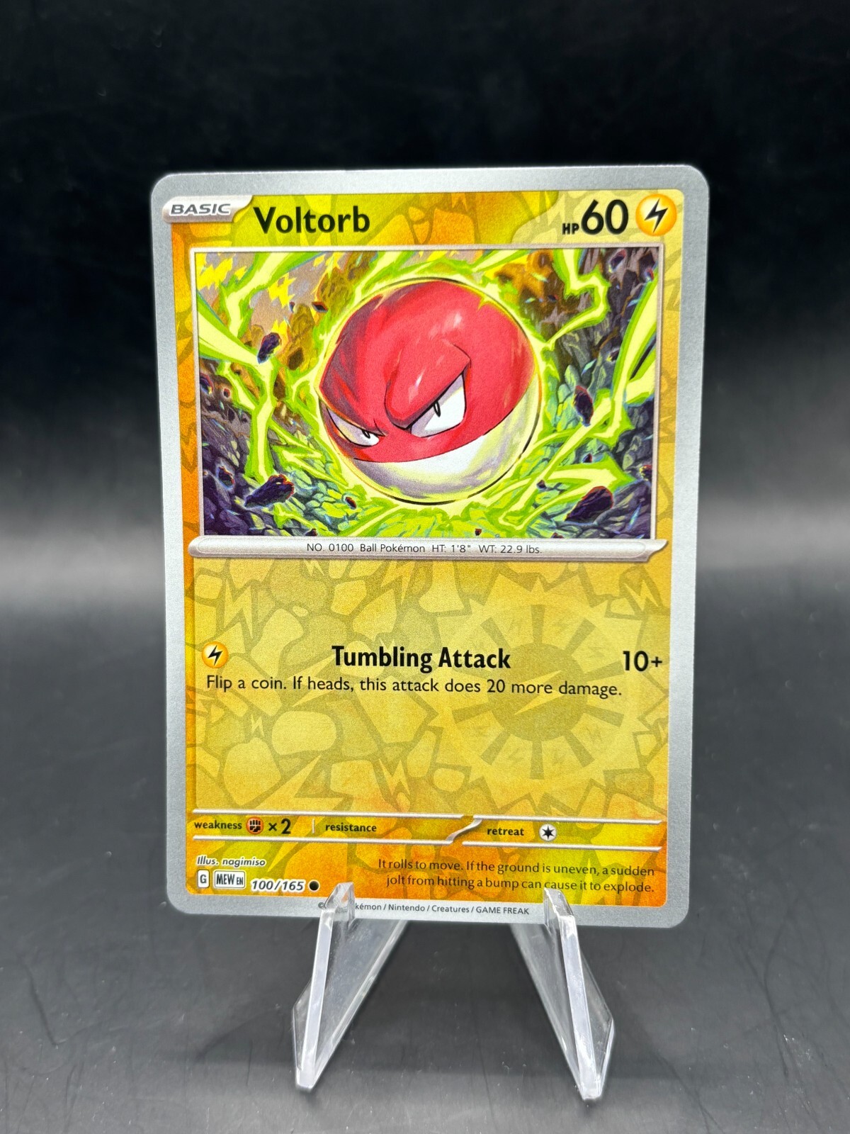 Voltorb Reverse Holo Common #100 Near Mint Pokemon 2023 Scarlet & Violet 151