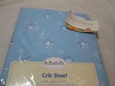 New Sumersault STARS Crib Fitted Sheet -  28"x52" 8"  Blue and White NIP