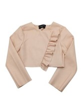 Monnalisa Beige Ruffle Trim Jacket - Age 6 Ye...