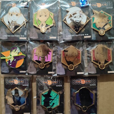 Soul Eater Collectible Limited Edition Enamel Pins Lot Official Anime Brooches