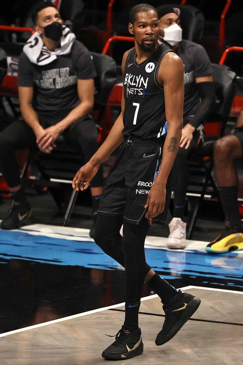 100% Authentic Kevin Durant 2021 Nets City Team Issued Pro Cut