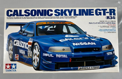 TAMIYA 1/24 CALSONIC SKYLINE GT-R R34 w/NEW DECALS Item 24219 from