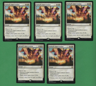 (5) MTG Theros Beyond Death Heliod's Intervention Rare Pack Fresh!!