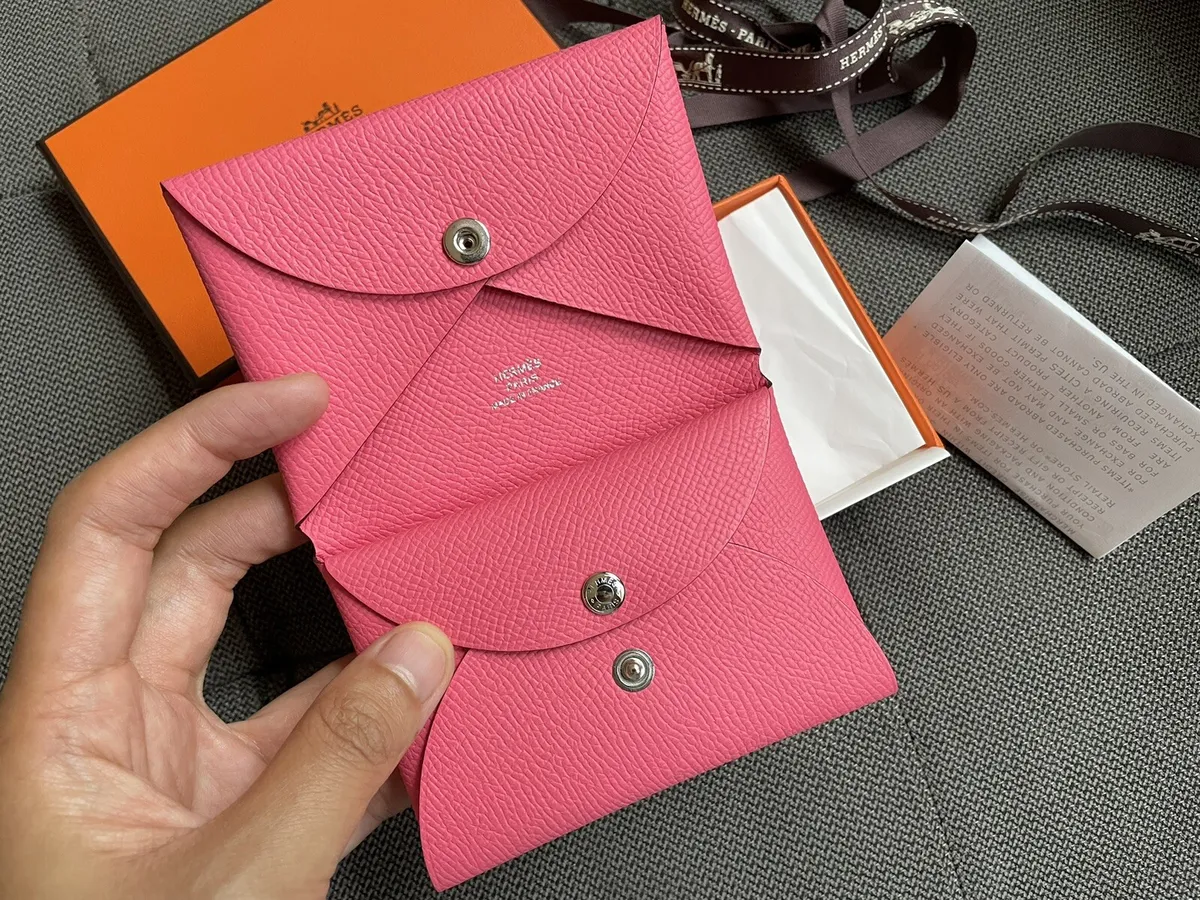 NEW} HERMES portefeiulle calvi duo compact, Luxury, Bags & Wallets