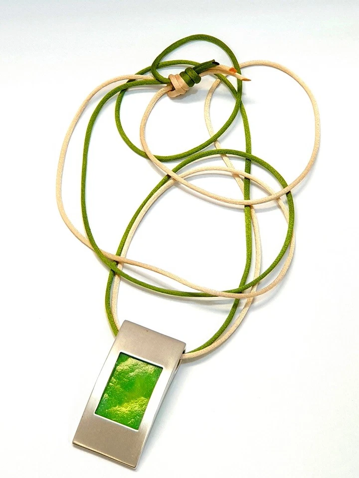 Pierre Lang seltene Collier mit große Anhänger rhodium Silber – alte Kollektion - Bild 3 von 4