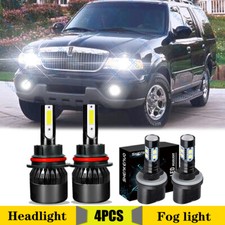 For Lincoln Navigator 1998-2002 6000k 4x Led Headlights Fog Lights Bulbs Combo