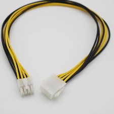 50cm 8-Pin 2x4 ATX 12V CPU EPS Power Supply Male to Female Extension Cable/Cord