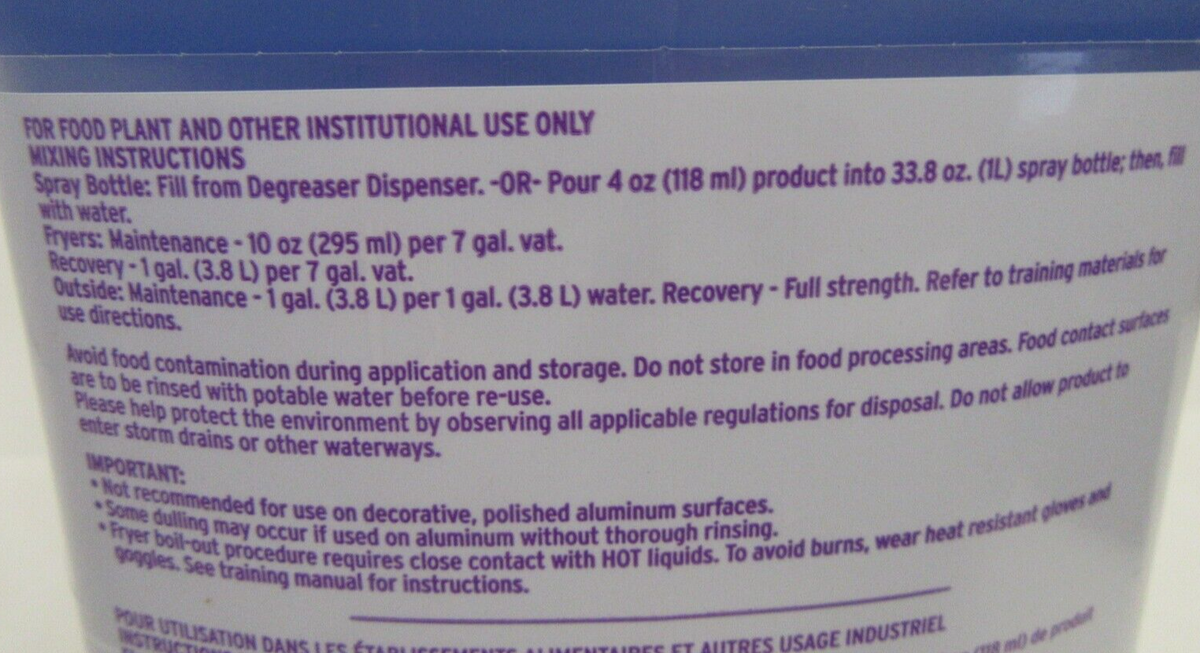 Ecolab Kay QSR Heavy-Duty Degreaser Food Plant Industrial Use 1