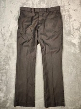 Perry Ellis Dress Pants Mens Size 34X32 Gray Slim Fit Straight Leg Trousers