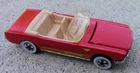 Vintage Hot Wheels 65 Ford Mustang Convertible Red Whitewalls 90s Blue Card Era