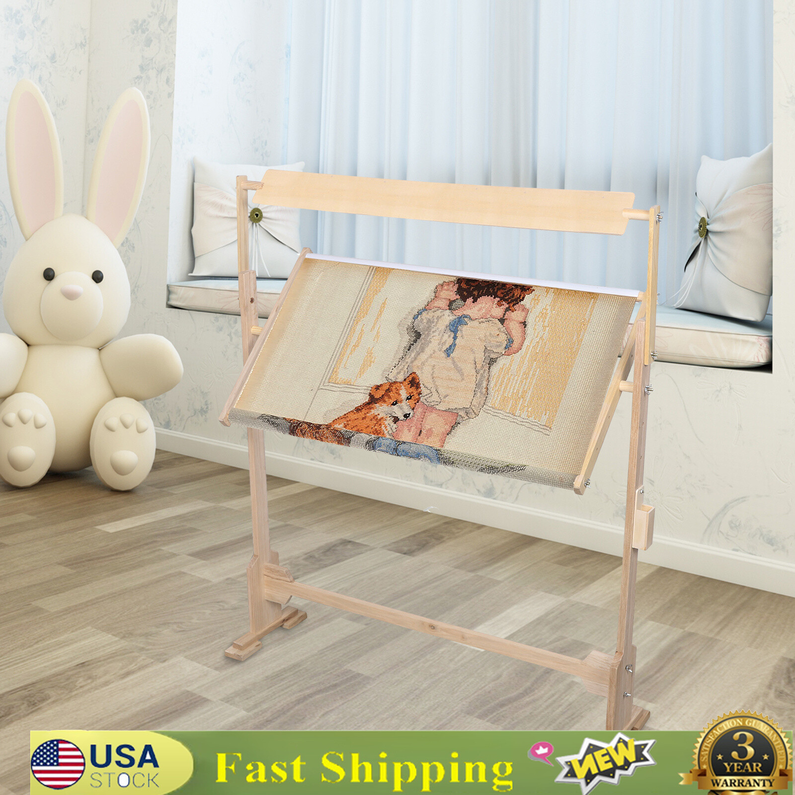 Adjustable Embroidery Frame Stand Hoop Cross Stitch Sewing Rack DIY Craft Supply