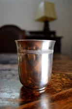 VINTAGE CHRISTOFLE FRANCE SILVER PLATED GALLIA DRINKING CUP HALLMARKED