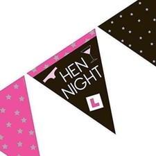 2x Hen Party Flag Banner Bunting Party Decoration Girls Night Out Bridal Bash UK