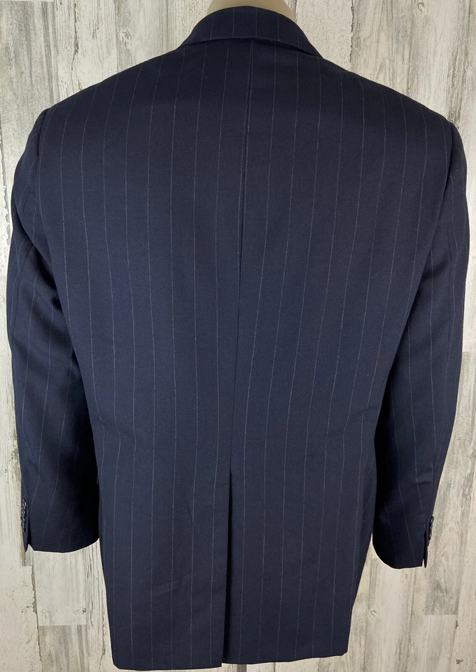 Tom James Corporate Image Sport Coat Blazer Jacket Mens 44R Navy Blue [A-1916] - Image 4 of 4