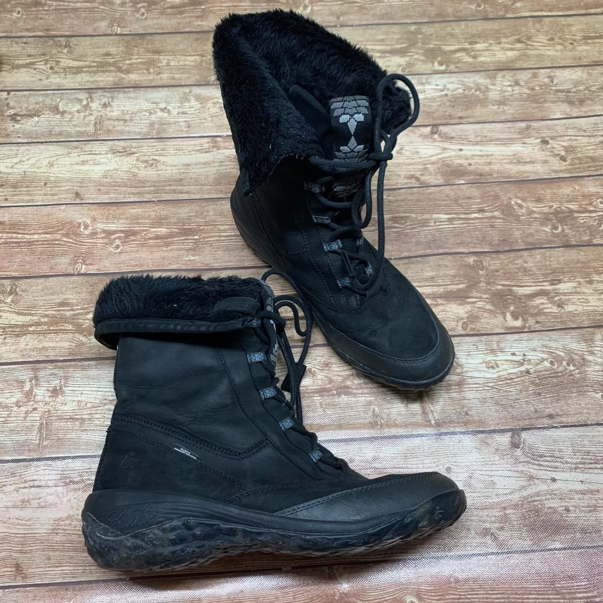 Womens Cushe Waterproof Allpine Cone Black Up Boots Winter Shoes US 11 42 | eBay