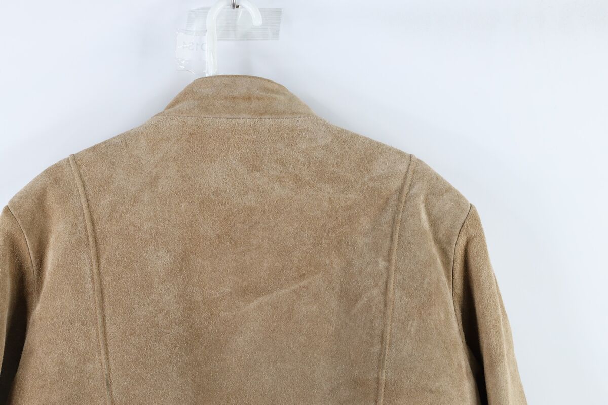 Vtg 90s Streetwear Mens 44 Distressed Fleece Lined Suede Vtg 90s Streetwear Mens 44 Distressed Fleece Lined Suede