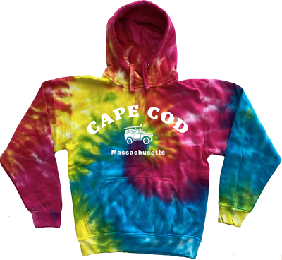 Adult Tie Dye Hoodie Sweatshirt Mens Tie Dyed Clothing Apparel Cape Cod