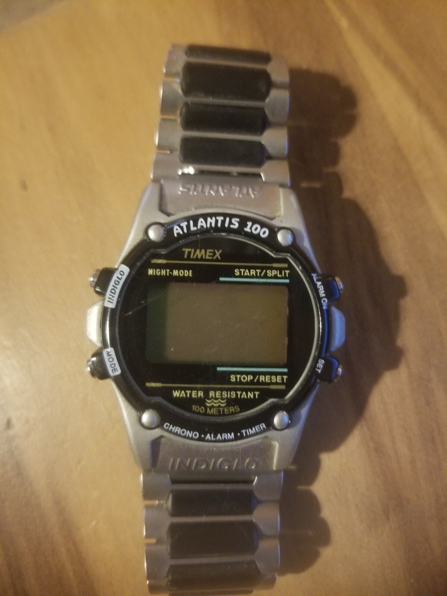 Vintage Timex Atlantis 100 Indiglo Mens Digital Quartz Watch Vintage Timex Atlantis 100 Indiglo Mens Digital Quartz Watch