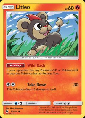Pokemon Litleo (50/240) Lost Thunder LP