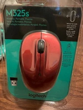 Logitech M325S Wireless Ambidextrous Optical USB Mouse Red (910-006830)