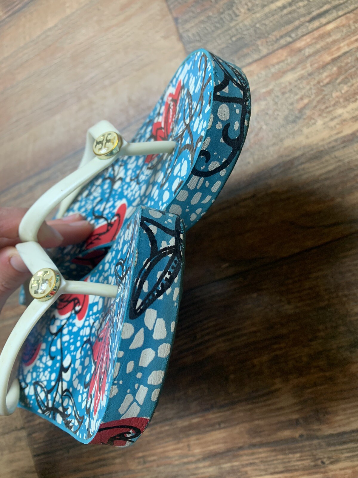 Tory Burch Rubber Wedge Platform Flip Flop Sandals sl… Gem