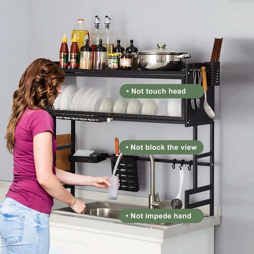 Over Sink Organiser Dish Drying Rack Holder Drain caddy Kitchen Drainer Storage - Picture 20 of 24