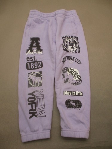 Abercrombie&Fitch Size 5-6 Kids Unisex Purple Cotton Blend Jogger Sweatpants 656
