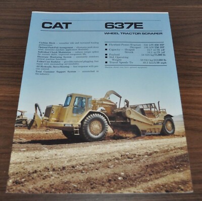 Caterpillar 637E Wheel Tractor Scraper Specification Technical Brochure Prospekt